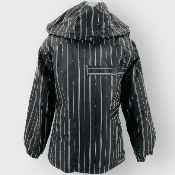 Pulse Black White Stripe Outdoor Insulated Snowboard Sport Winter Ski Jacket M - Picture 4 of 13